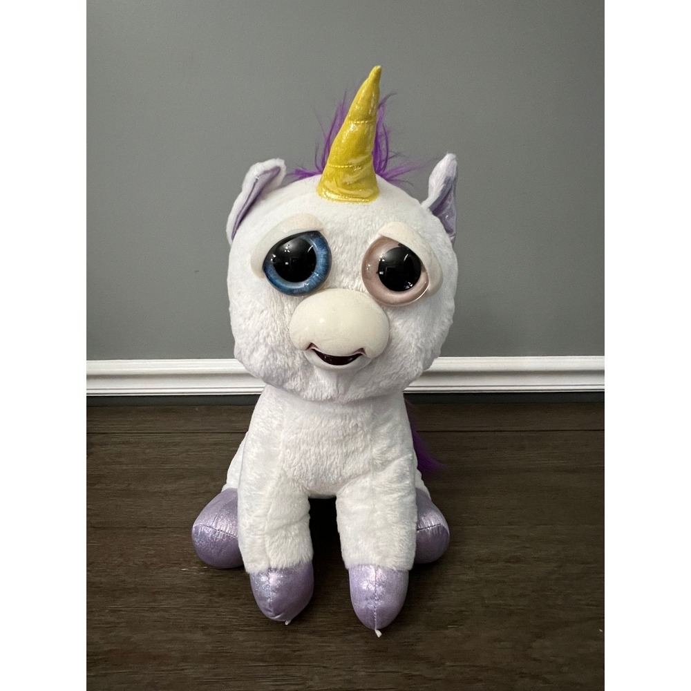 Feisty Pets Glenda Glitterpoop the Unicorn with Different Colored Eyes Plush